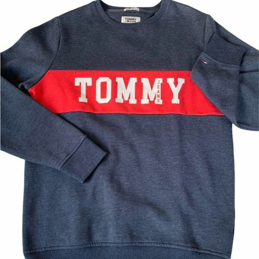 TOMMY JEANS(トミージーンズ)のトミージーンズ　ロゴスエット　S  ネイビー メンズのトップス(スウェット)の商品写真