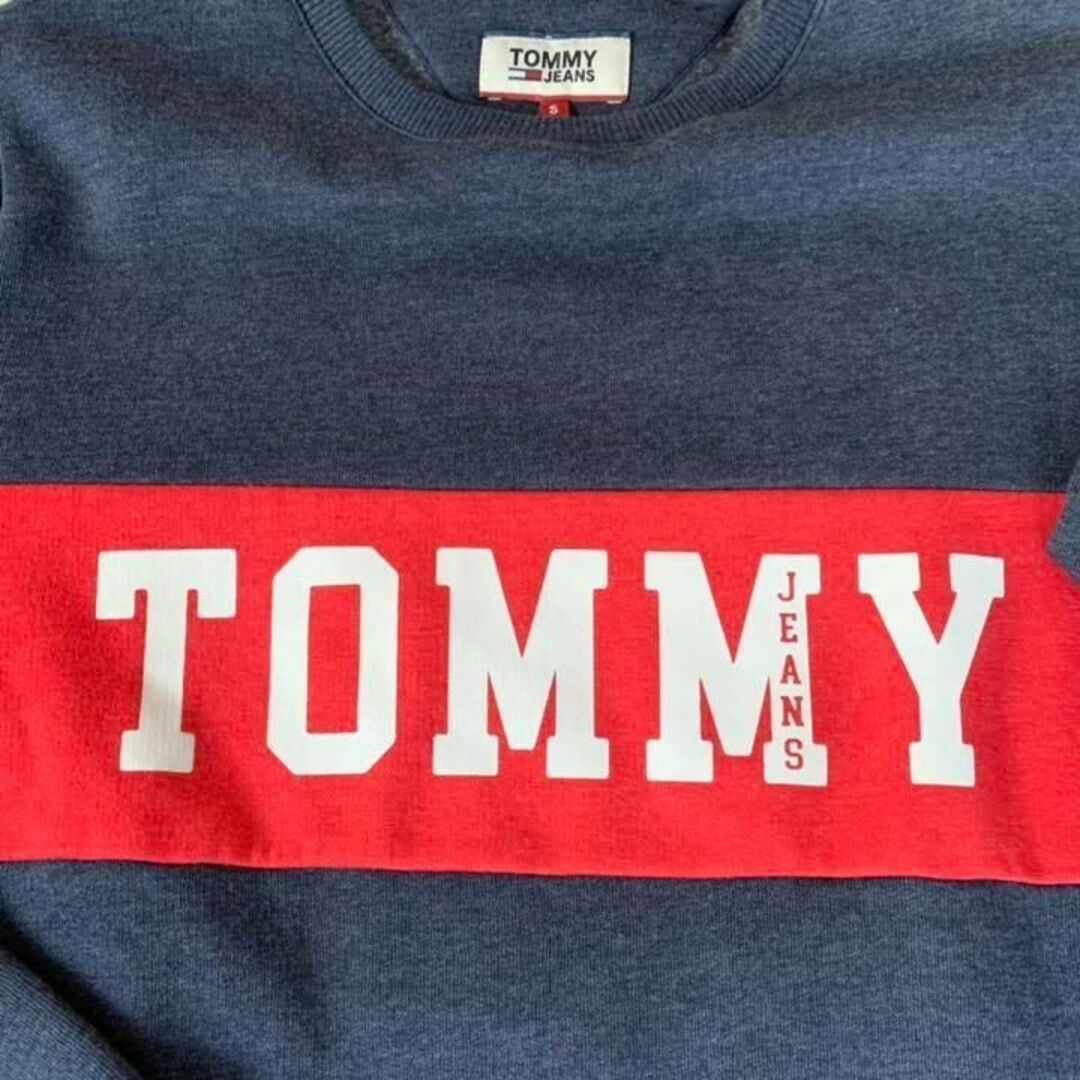 TOMMY JEANS(トミージーンズ)のトミージーンズ　ロゴスエット　S  ネイビー メンズのトップス(スウェット)の商品写真