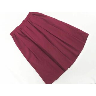 アンタイトル(UNTITLED)のDessin UNTITLED デッサンアンタイトル フレア スカート size2/赤 ■■ レディース(ロングスカート)
