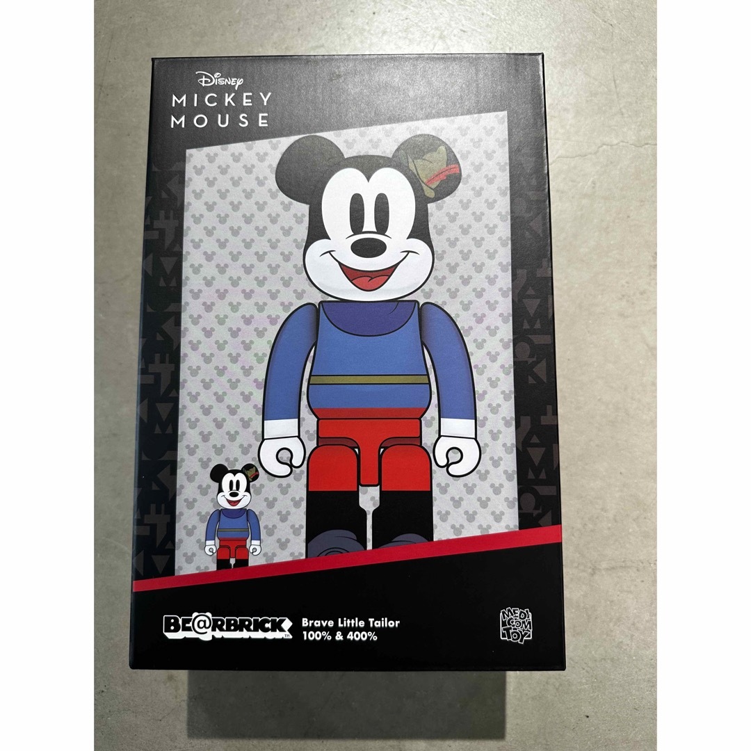 MEDICOM TOY(メディコムトイ)のBE@RBRICK MICKEY MOUSE 100％ & 400％　新品未使用 ハンドメイドのおもちゃ(フィギュア)の商品写真