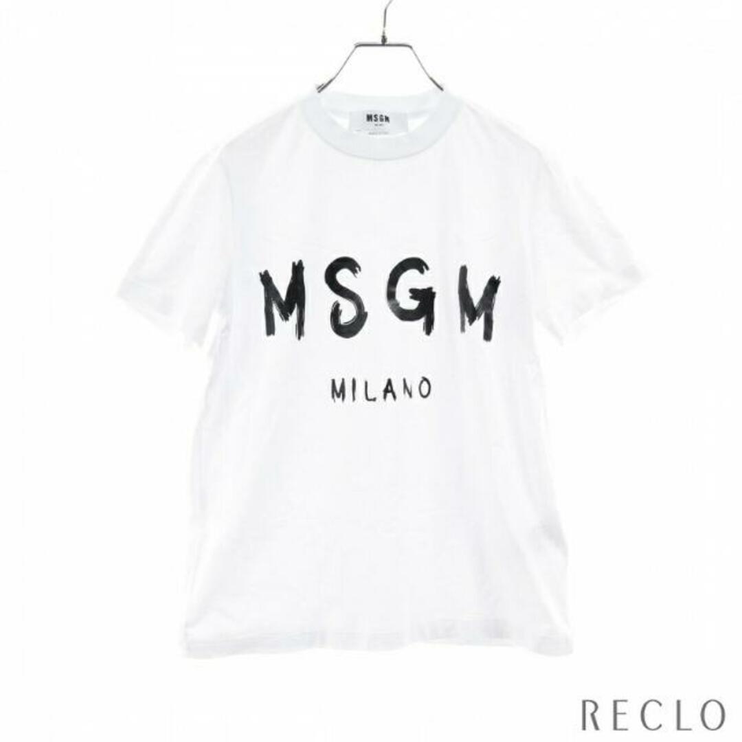 MSGM - Tシャツ クルーネック ホワイト ロゴプリントの通販 by RECLO ...