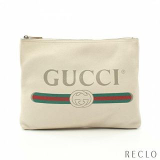 グッチ(Gucci)のポートフォリオ シェリーライン ヴィンテージロゴ クラッチバッグ レザー アイボリー マルチカラー(クラッチバッグ)