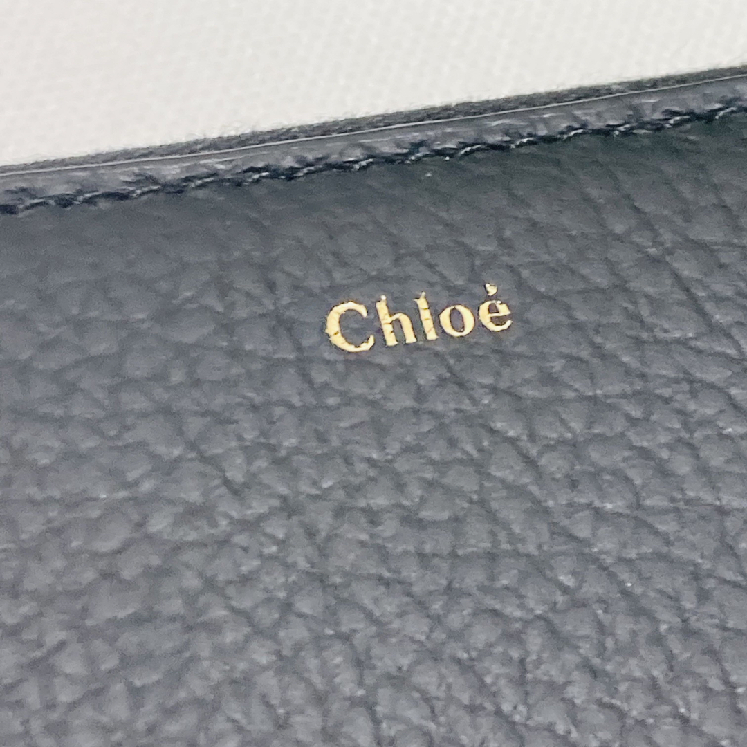 新品未使用! クロエ Chloe 長財布 ブラック ラウンドファスナー チャーム