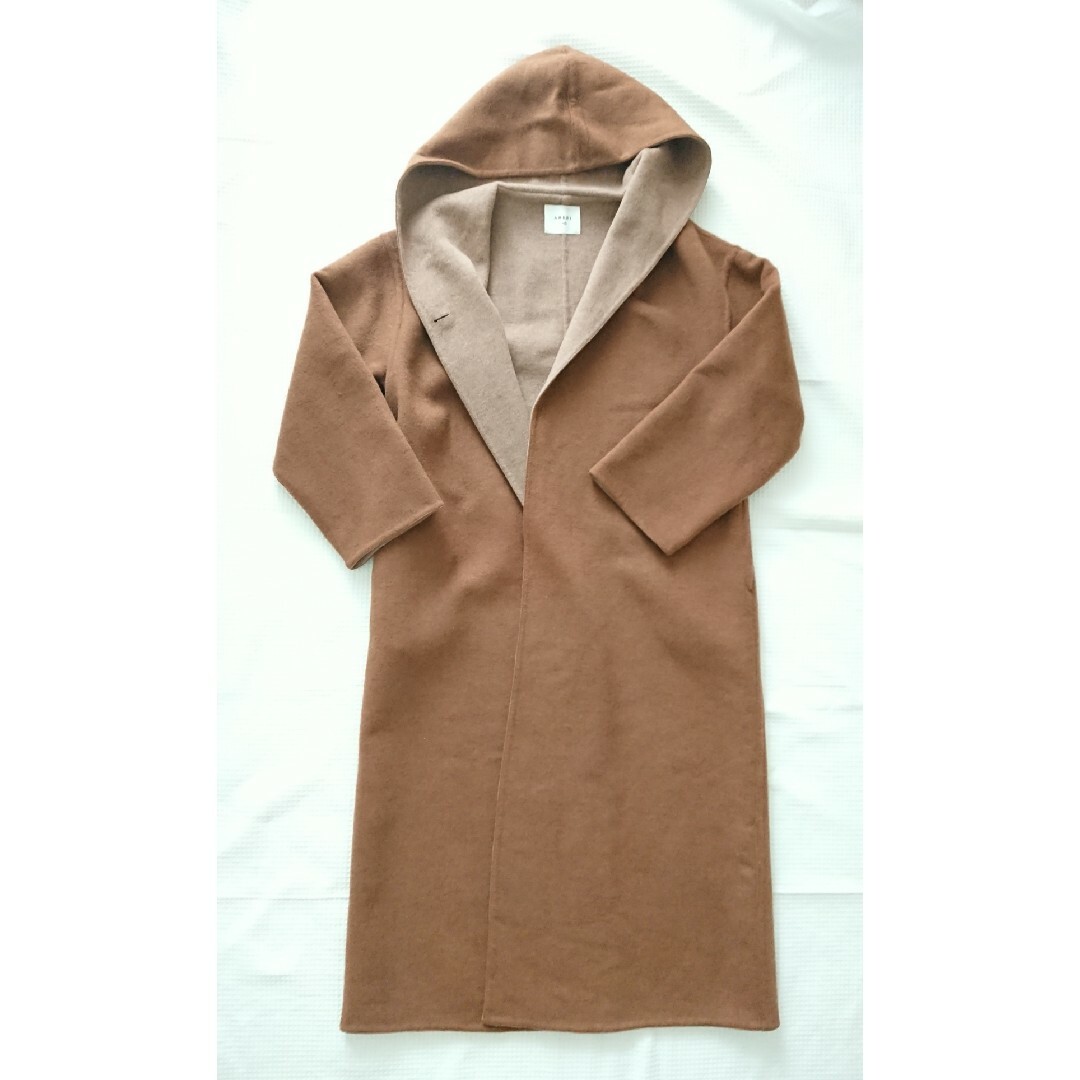 AMERI キャメルREVER HOODED COAT