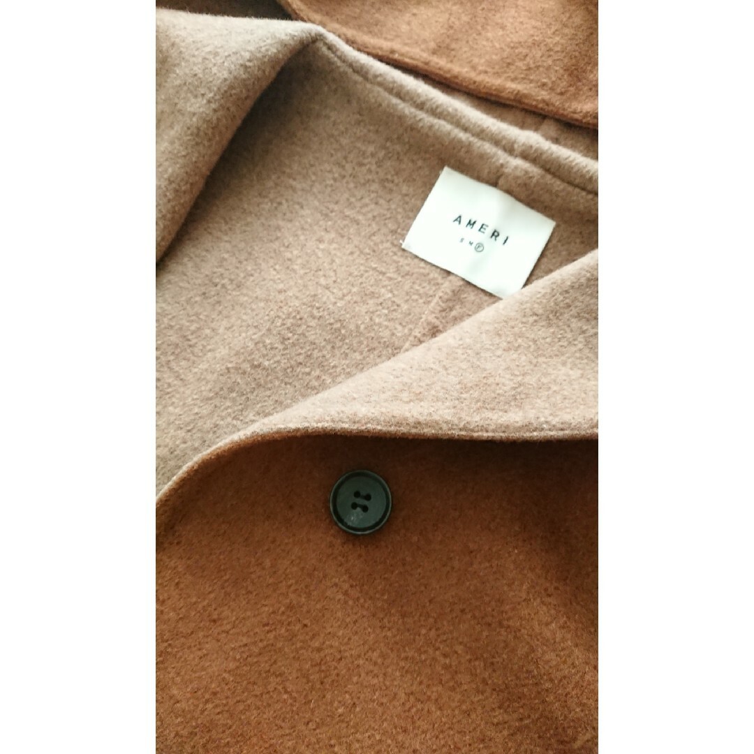 AMERI キャメルREVER HOODED COAT