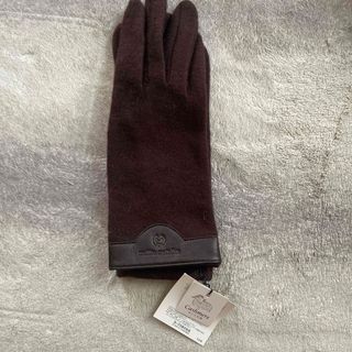 新品未使用ミラショーンカシミヤレザーグローブ手袋カシミア