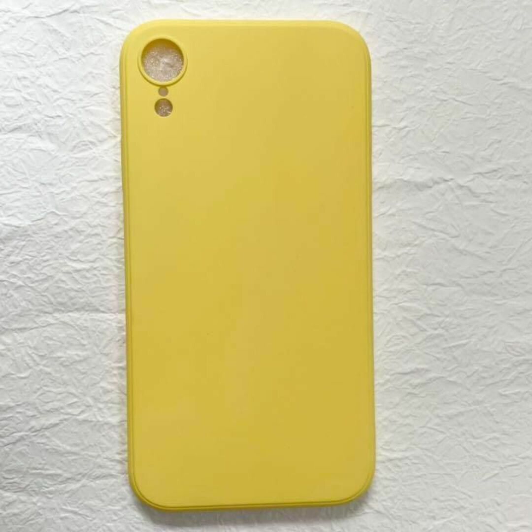 再入荷★iPhoneXR シンプル シリコン ケース マット 黄色 イエロー スマホ/家電/カメラのスマホアクセサリー(iPhoneケース)の商品写真