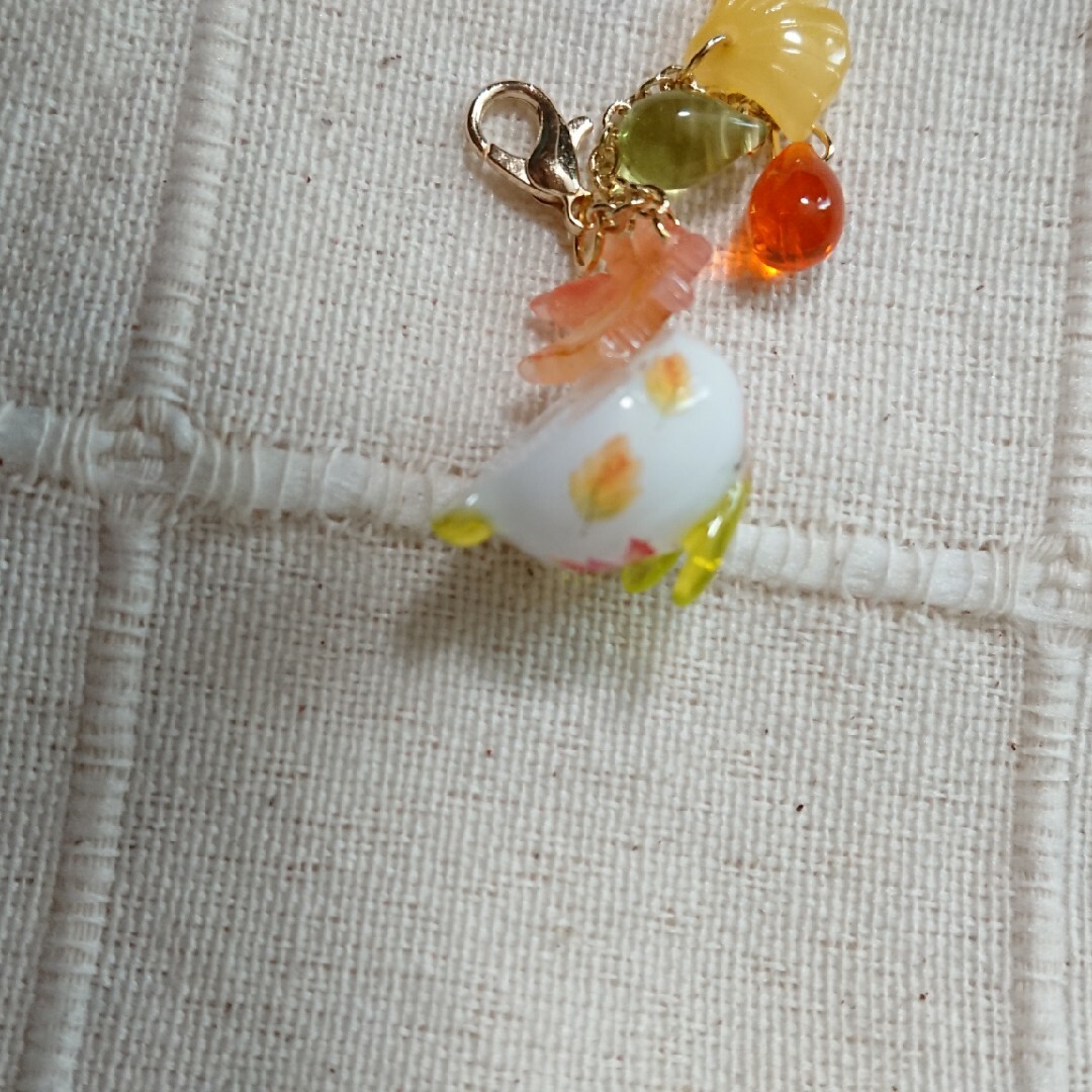No.583 チャーム もみじ いちょう 雪うさぎ チェコドロップの通販 by