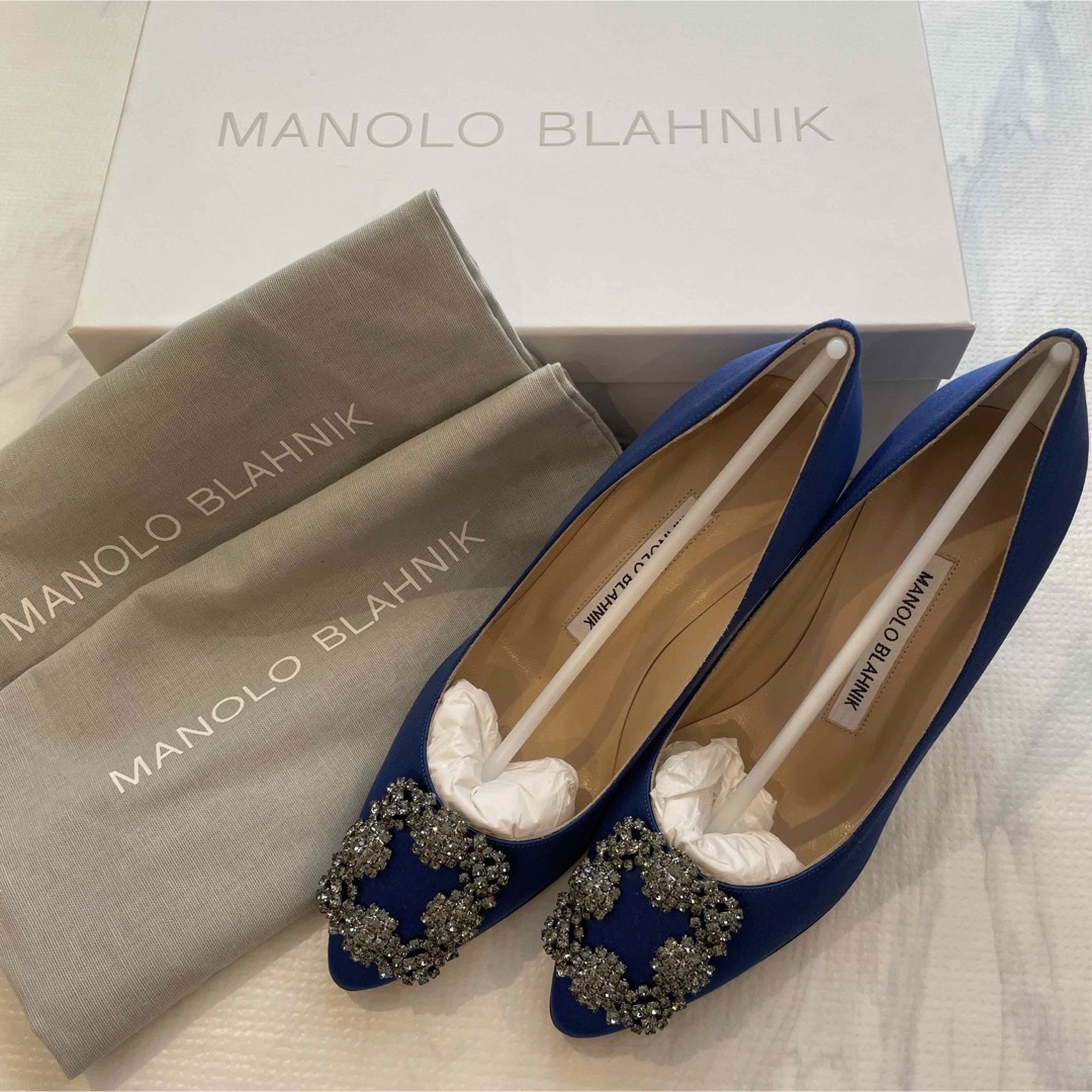 MANOLO BLAHNIK - マノロブラニク ハンギシ ロイヤルブルーの+