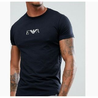 エンポリオアルマーニ(Emporio Armani)の【新品】EMPORIO ARMANI／ブラック クルーネック Tシャツ Mサイズ(Tシャツ/カットソー(半袖/袖なし))