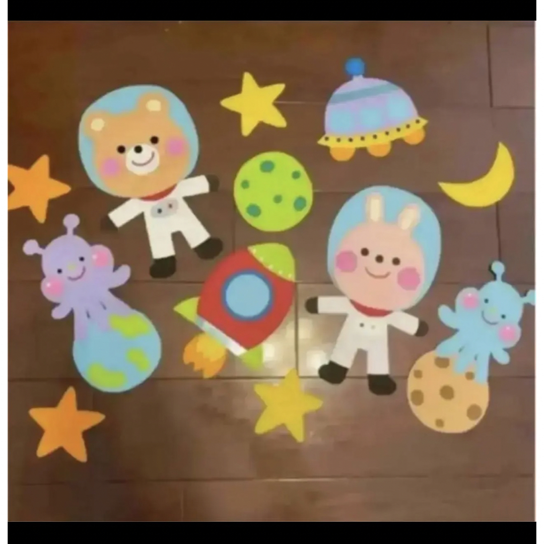 宇宙年中保育壁面 ハンドメイドのハンドメイド その他(その他)の商品写真