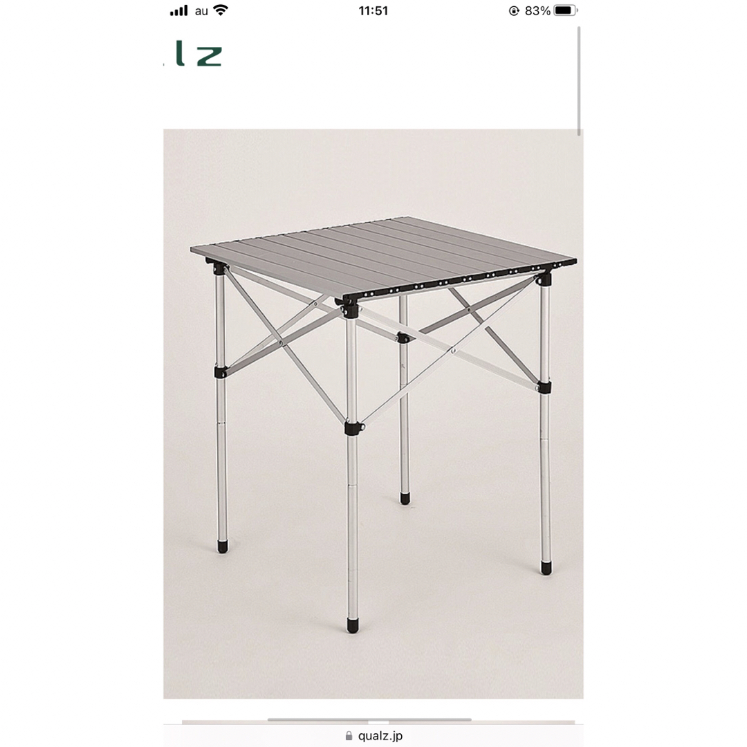 クオルツ　ロールトップテーブル60 インテリア/住まい/日用品の机/テーブル(アウトドアテーブル)の商品写真