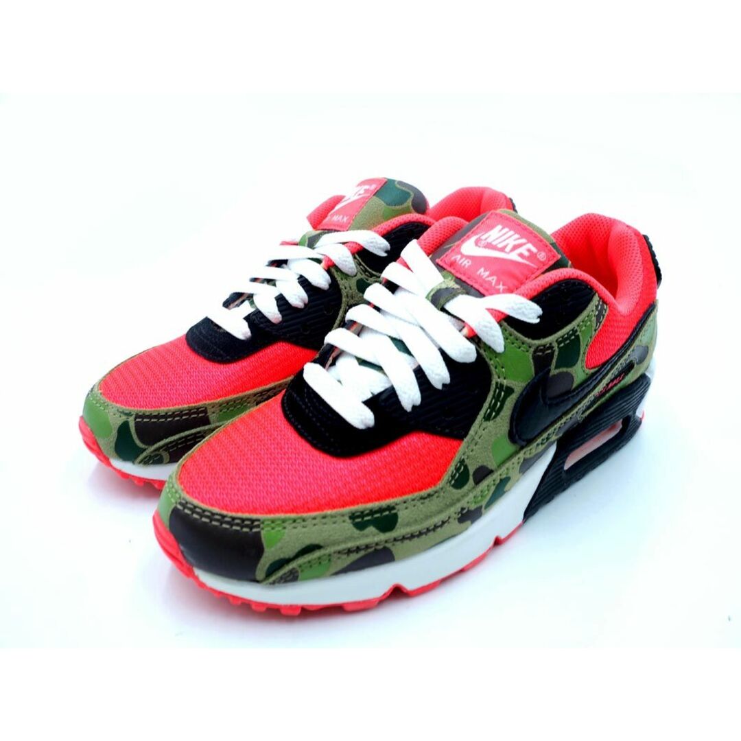 美品 NIKE ナイキ CW6024-600 AIR MAX 90 SP REVERSE DUCK CAMO リバース ダック カモ 迷彩柄 カモ柄 スニーカー size23.5/緑ｘピンク ■■◎レディース