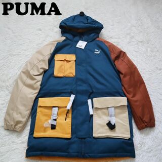 【新品未使用】PUMA レトロダウンジャケット サイズXL マルチカラー