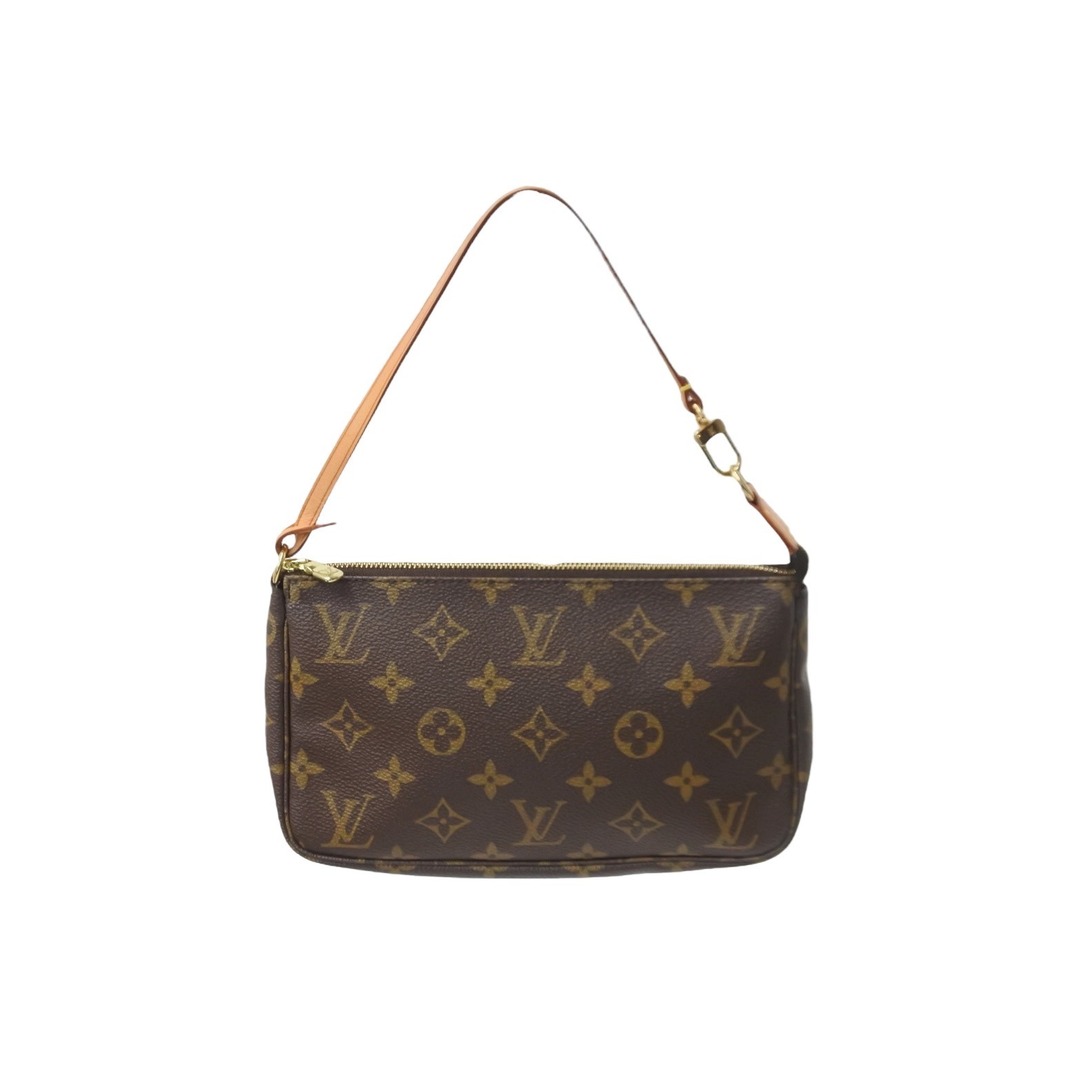 LOUIS VUITTON ルイヴィトン ハンドバッグ ポシェットアクセソワール M51980 モノグラム ゴールド金具 美品  55406