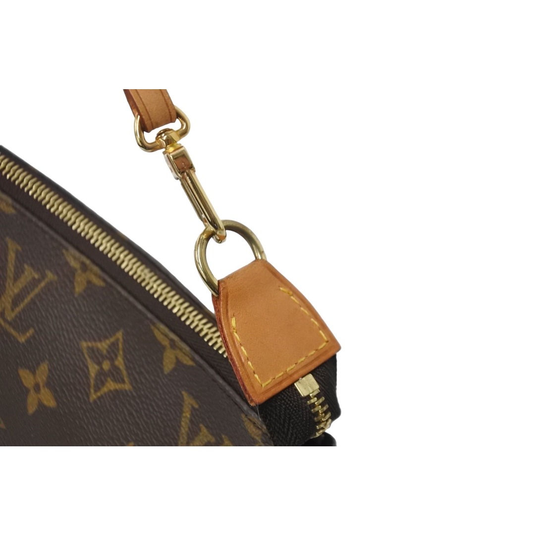 LOUIS VUITTON ルイヴィトン モノグラム ポシェットアクセソワール ブラウン 茶 ゴールド金具 PVC M51980 ハンドバッグ アクセポ アクセサリポーチ レディース 401279