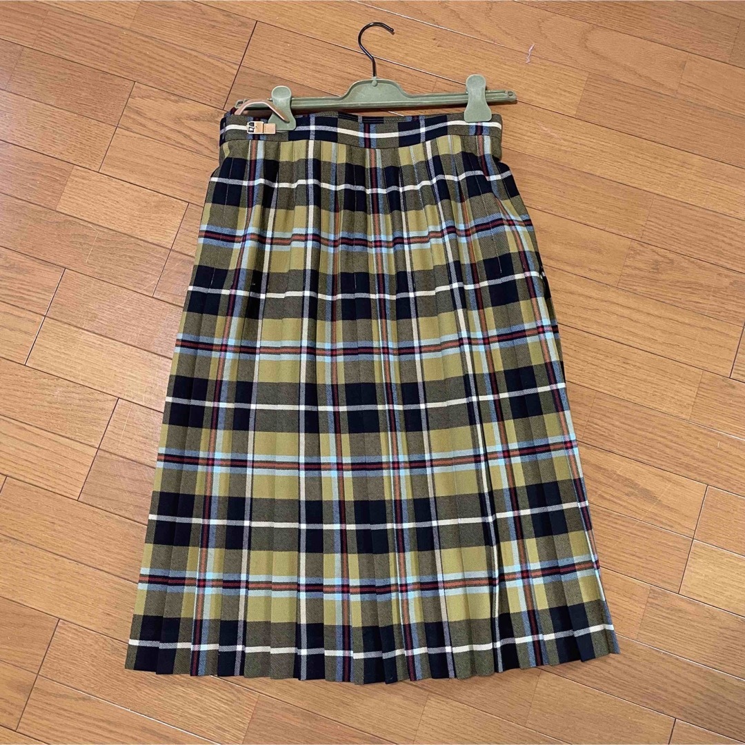 極美品【drawer】ドゥロワー チェック フレアー ラップスカート