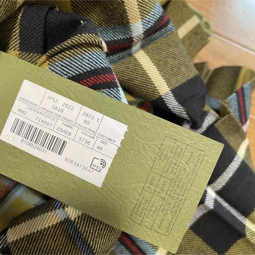 期間限定⚫︎GUCCIグッチ22awコレクションチェック柄巻きスカート新品