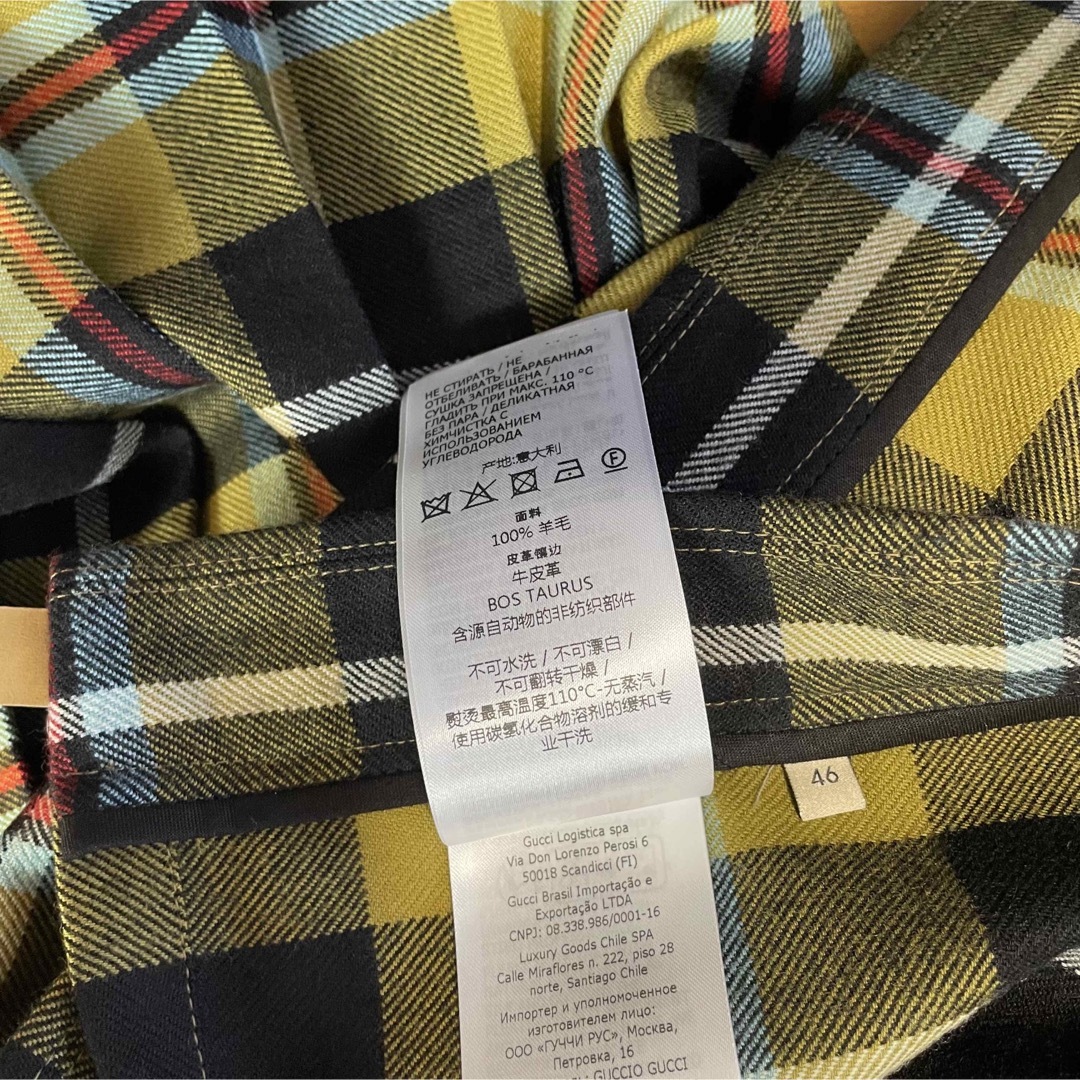 期間限定⚫︎GUCCIグッチ22awコレクションチェック柄巻きスカート新品