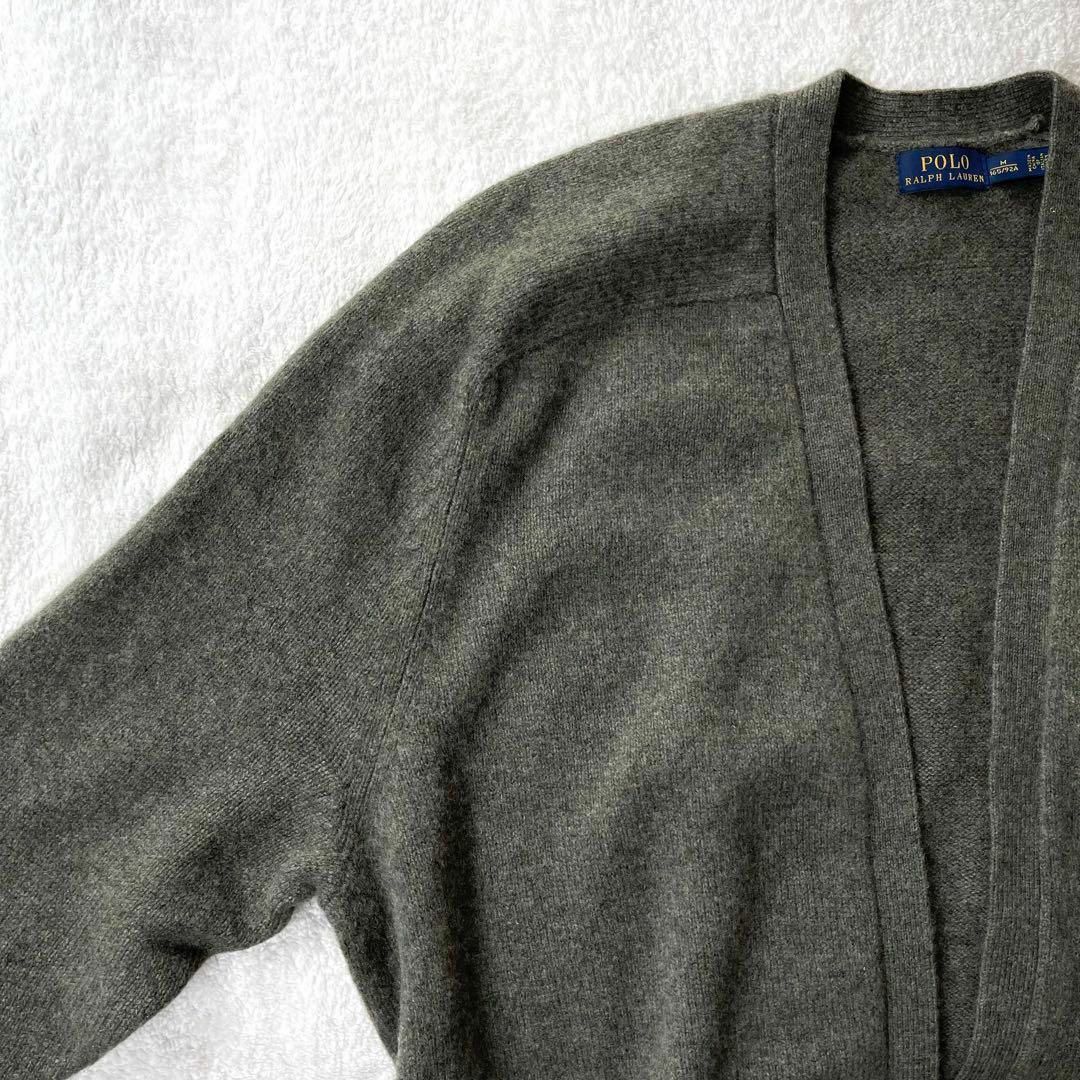美品 ポロラルフローレン ニット ロングカーディガン 毛 ウール カシミヤ