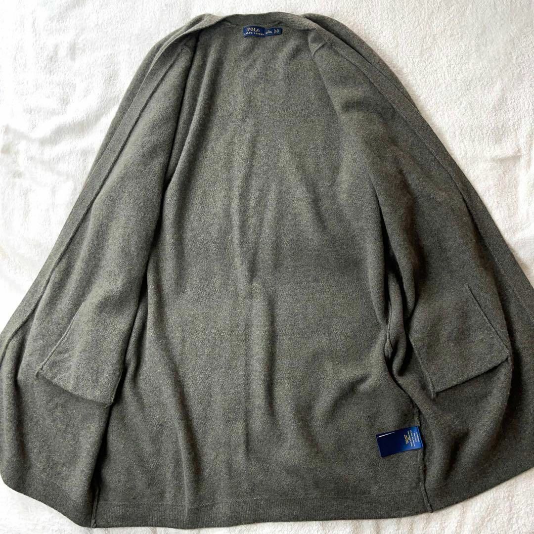 美品 ポロラルフローレン ニット ロングカーディガン 毛 ウール カシミヤ