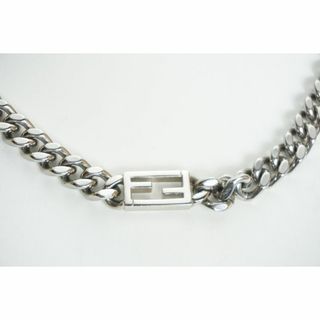 美品 正規 FENDI バゲット ネックレス チェーン チョーカー 912N▲