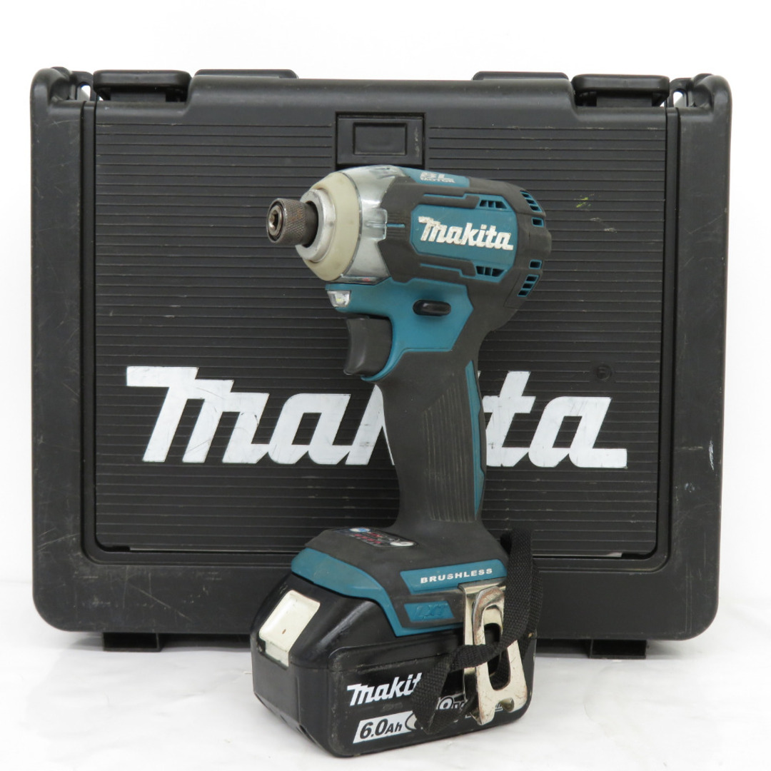 ココロードmakita (マキタ) 18V 6.0Ah 充電式インパクトドライバ 青 ケース・充電器・バッテリ2個セット 軸ブレあり TD170DRGX