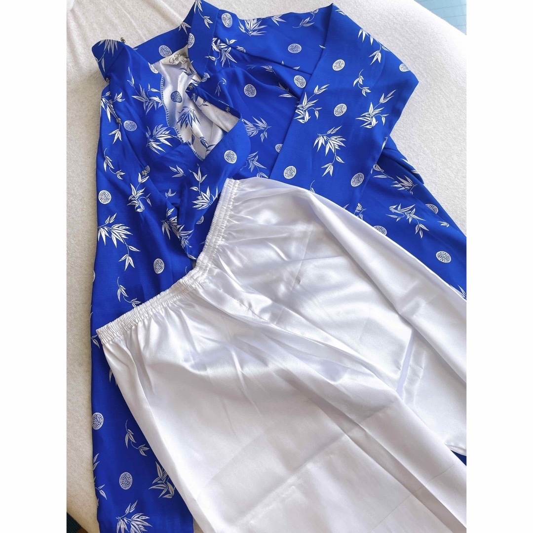 【ハロウィン割】アオザイ　上下セット　ベトナム民族衣装 エンタメ/ホビーのコスプレ(衣装)の商品写真
