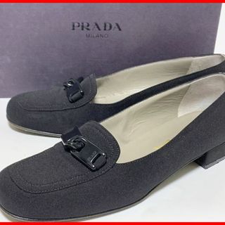 プラダ(PRADA)のPRADA プラダ 36.5≒23.5cm パンプス 箱付 黒 mcu(ハイヒール/パンプス)