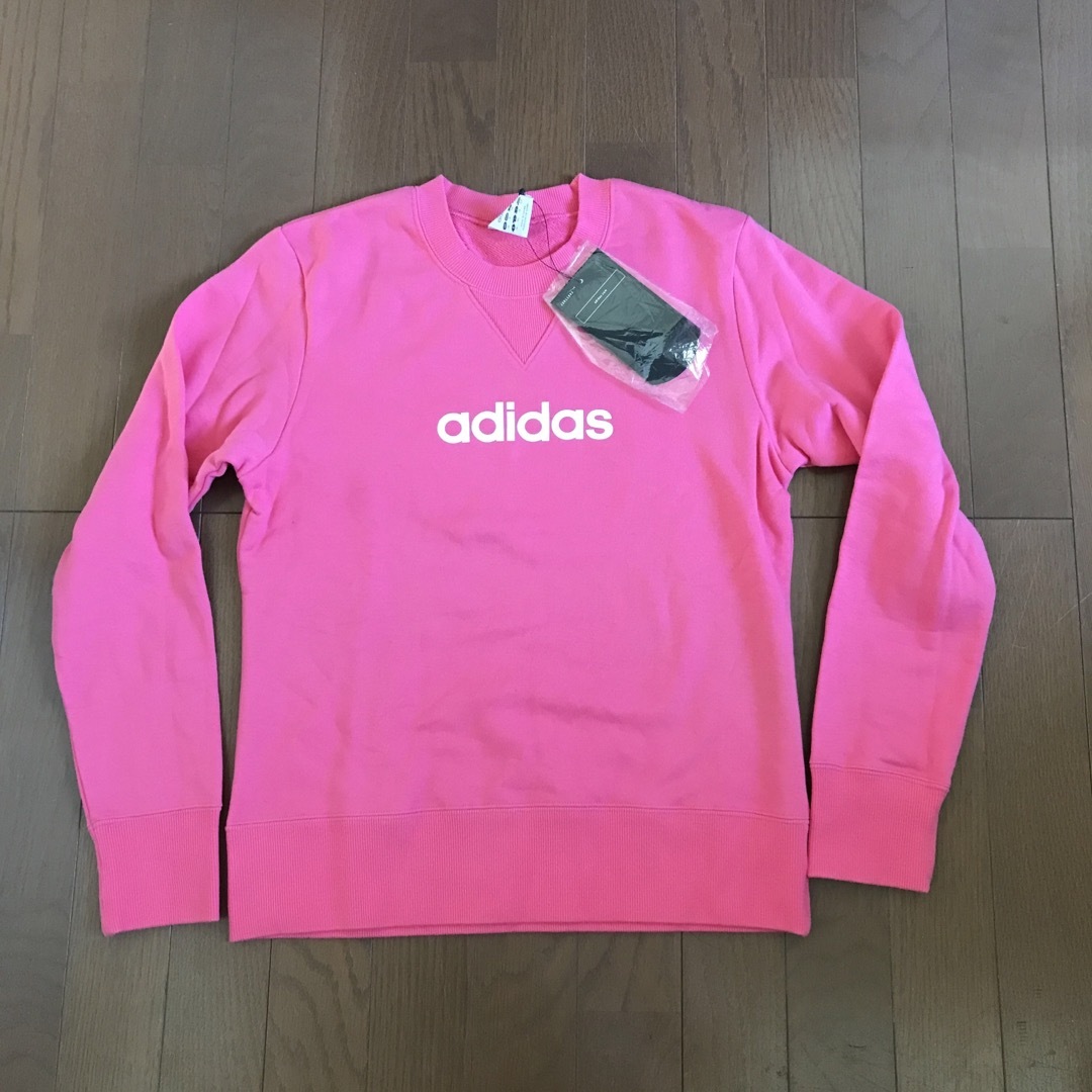 【美品】adidas アディダス トレーナー スウェット ピンク Ｍ