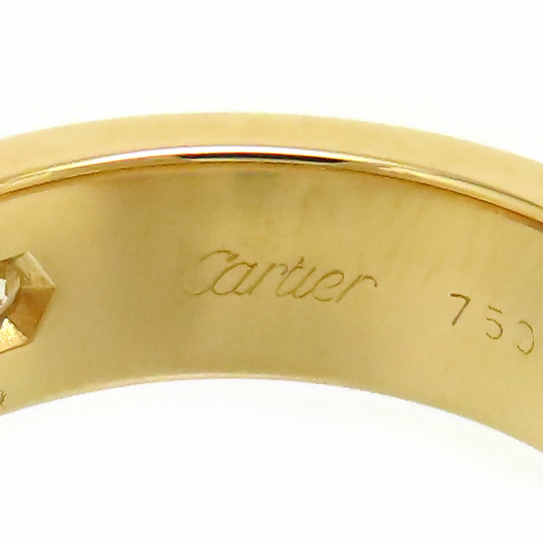 Cartier(カルティエ)のカルティエ ラブ リング ハーフ ダイヤモンド #50 B4032450 750 (K18YG) レディース CARTIER [美品] 【中古】 【ジュエリー】 レディースのアクセサリー(リング(指輪))の商品写真