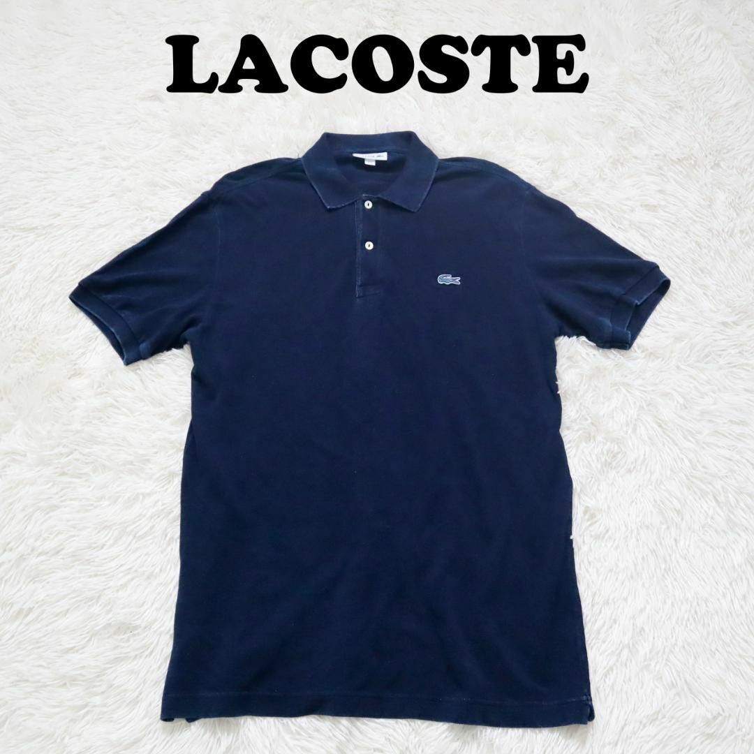 ラコステ/LACOSTE インディゴ染めポロシャツ PH371EM 半袖