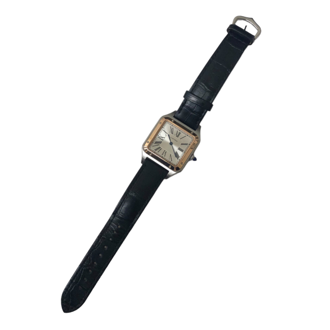 カルティエ Cartier サントスデュモンLM W2SA0011 シルバー ステンレススチール PG/SS メンズ 腕時計