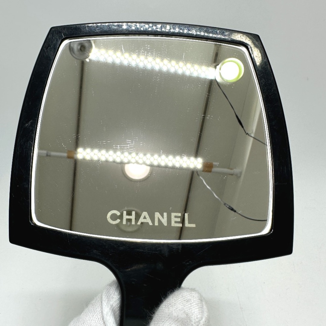 ■極美品■ CHANEL シャネル ココマーク ミラー ハンドミラー 鏡 手鏡 コスメ レディース ブラック系 AF8224ｱZ