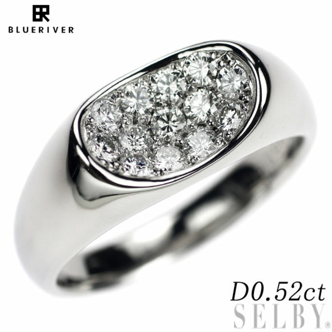 ブルーリバー Pt900 ダイヤモンド リング 0.52ct