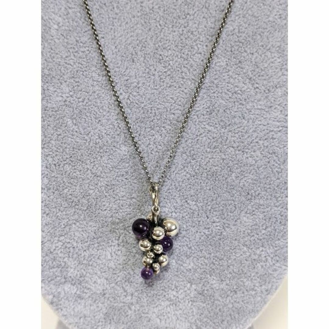 新品 ☆ ジョージジェンセン グレープ アメジストネックレス 新品 ☆ ジョージジェンセン グレープ アメジストネックレス