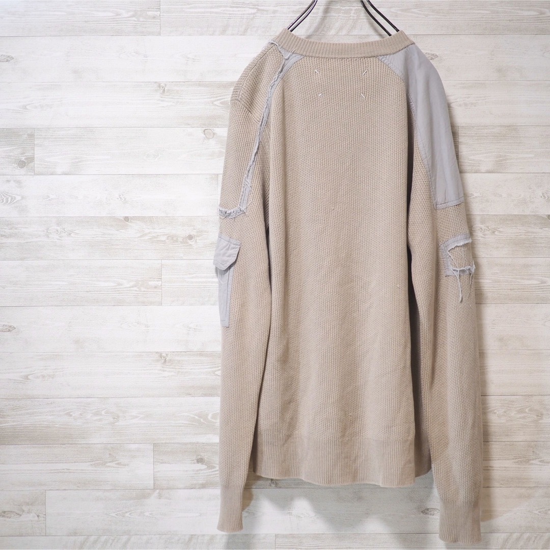 Maison Margiela 14SS ダメージコマンドニット-Beige/S