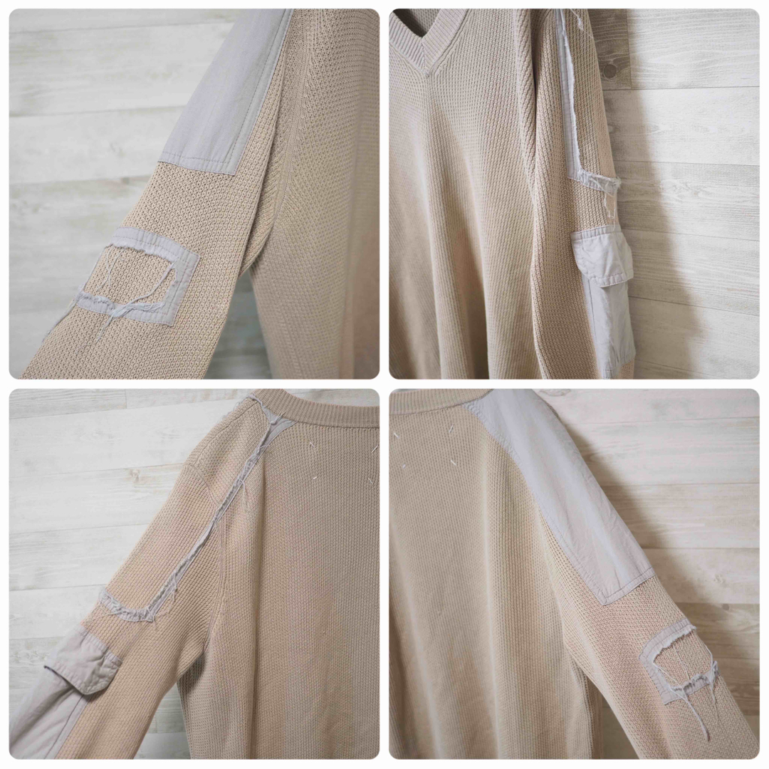 Maison Margiela 14SS ダメージコマンドニット-Beige/S