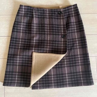 美品✨IENA【イエナ】台形スカート 膝丈スカート チェック柄 日本製