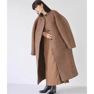 TODAYFUL ロングコート ウール ブラウン M 古着-