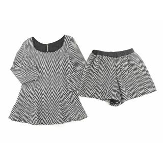 セシルマクビー(CECIL McBEE)のCECIL McBEE セシルマクビー カットソー ショートパンツ セットアップ sizeM/黒 ◇■ レディース(セット/コーデ)