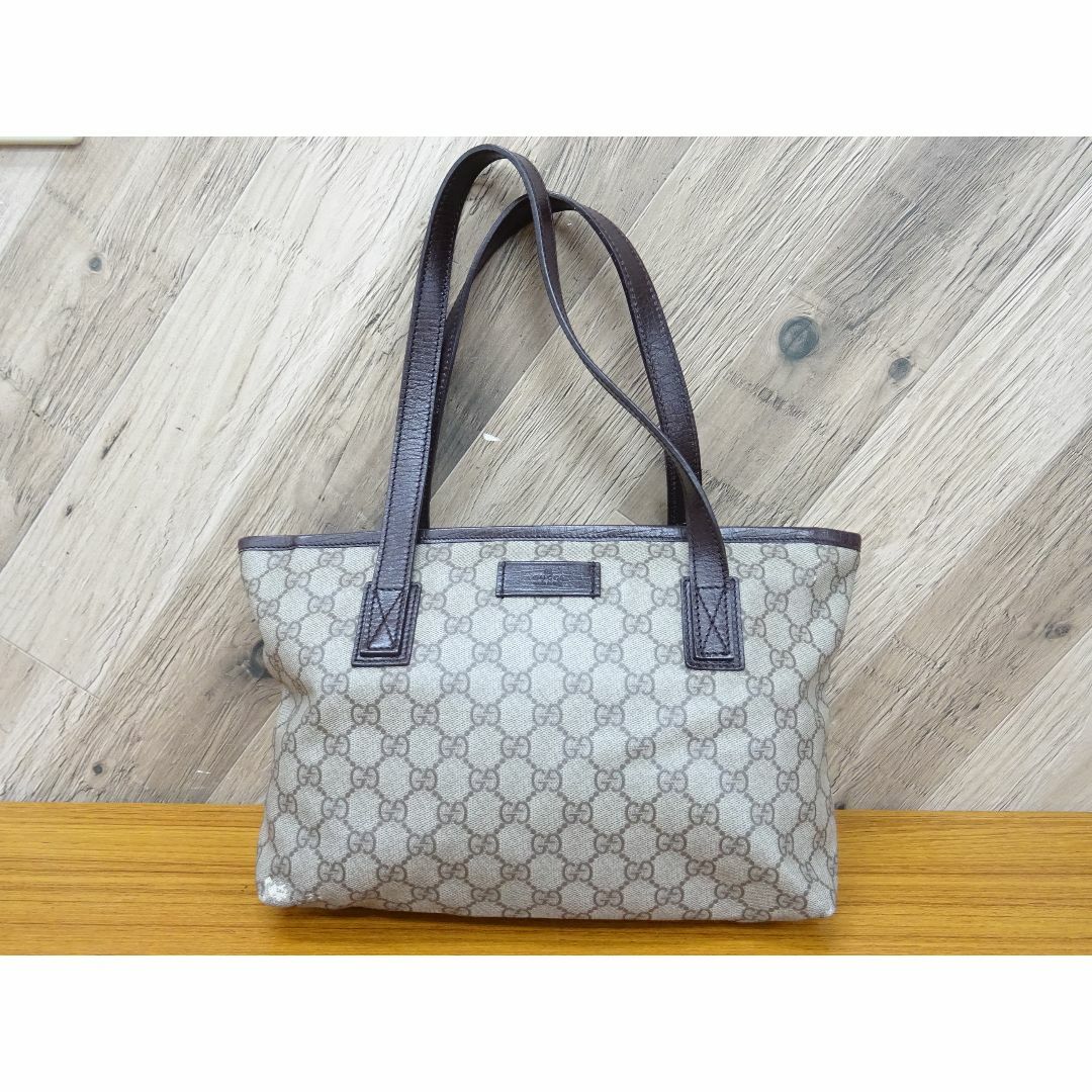 GUCCI - K渋006/ グッチ GGスプリーム PVC レザー ハンドバッグ GG