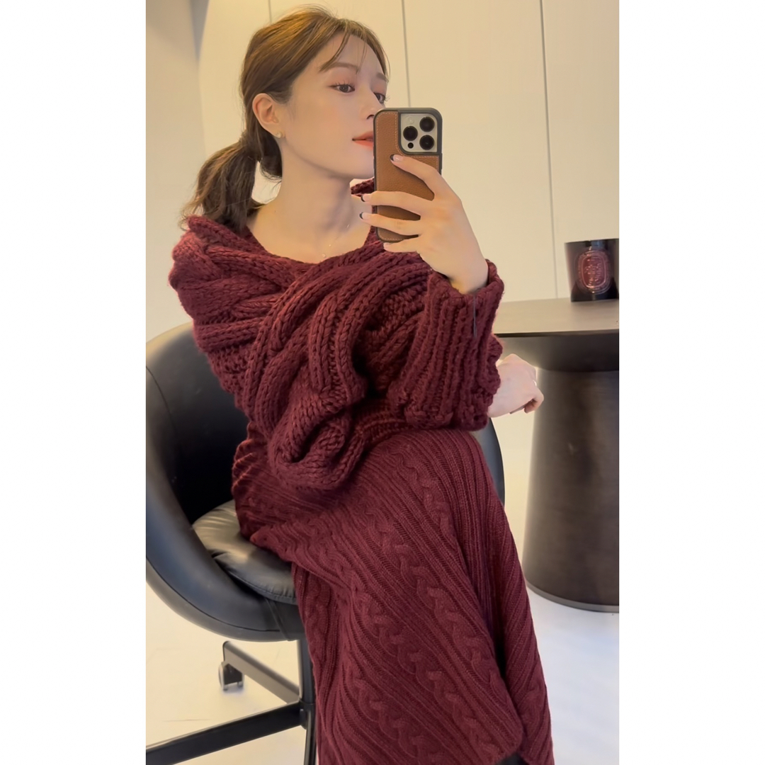 laubeblanc】Cable knit Dressの通販 by なあ's shop|ラクマ