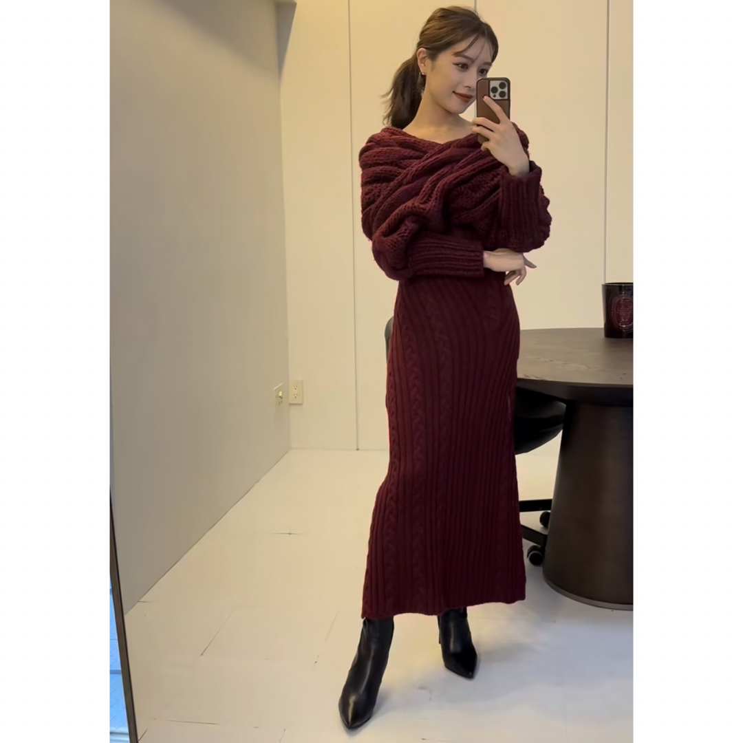 【laubeblanc】Cable knit Dress
