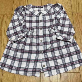 ベベ(BeBe)の【美品】長袖ワンピース　90cm bebe べべ　女の子　子供服　チュニック(ワンピース)