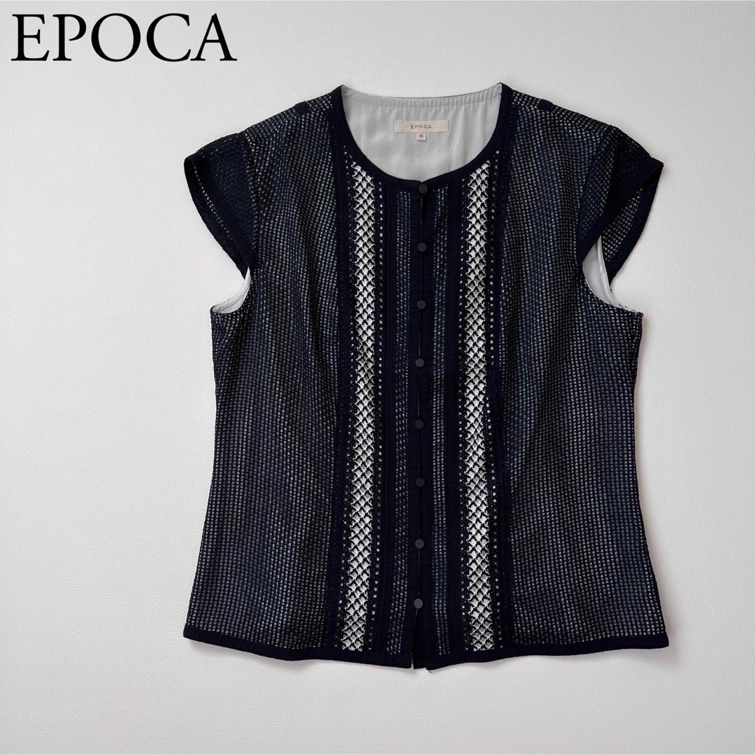 EPOCA(エポカ)の美品　EPOCA エポカ　ノースリーブ　タンクトップ　ブラウス　シャツ レディースのトップス(シャツ/ブラウス(半袖/袖なし))の商品写真