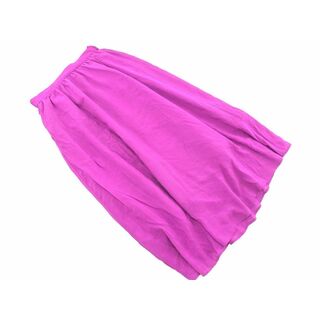 ヴィス(ViS)のVIS ビス ギャザー ロング スカート sizeM/ピンク ■■ レディース(ロングスカート)