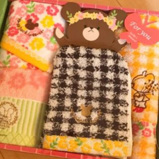 クマノガッコウ(くまのがっこう)の【新品　値引き、バラ売り不可】くまのがっこう  タオルセット(タオル/バス用品)