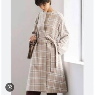 ユナイテッドアローズグリーンレーベルリラクシング(UNITED ARROWS green label relaxing)の【美品】グリーンレーベル /ノーカラーコート/M(ロングコート)