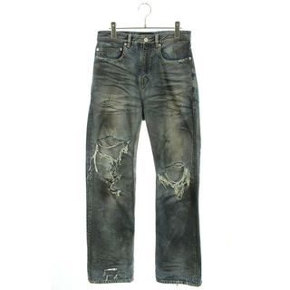 バレンシアガ(Balenciaga)のバレンシアガ  RIPPED MEDIUM FIT PANTS 745151 TNW01 ヴィンテージ加工ミディアムフィットリップトデニムパンツ メンズ XS(デニム/ジーンズ)